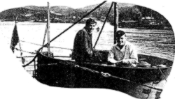 Foto: Willi Sei&szlig; im Krieg, als Funker bei der U-Boot-Waffe (a.d. Bild mit heller Kleidung, rechts)